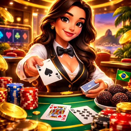 Cartas de blackjack sobre a mesa